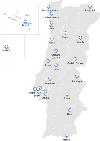 Mapa de Instituições Afiliadas